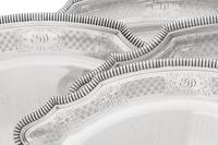 Three Pairs of French Silver Platters