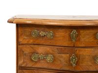 A French Walnut Marquetry Miniature Bow Front Commode