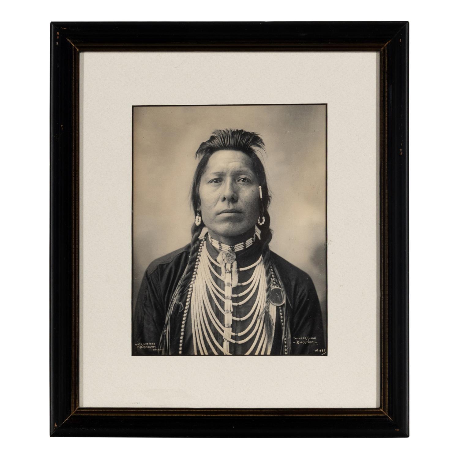 Rinehart, Frank (1861-1928). A group of 5 photographs and prints of Native American subjects.