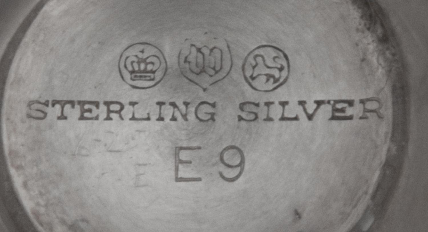 An American Silver Toothpick Holder, Watson Co., Attleboro, MA, or urn form with a gadroon rim and foot.