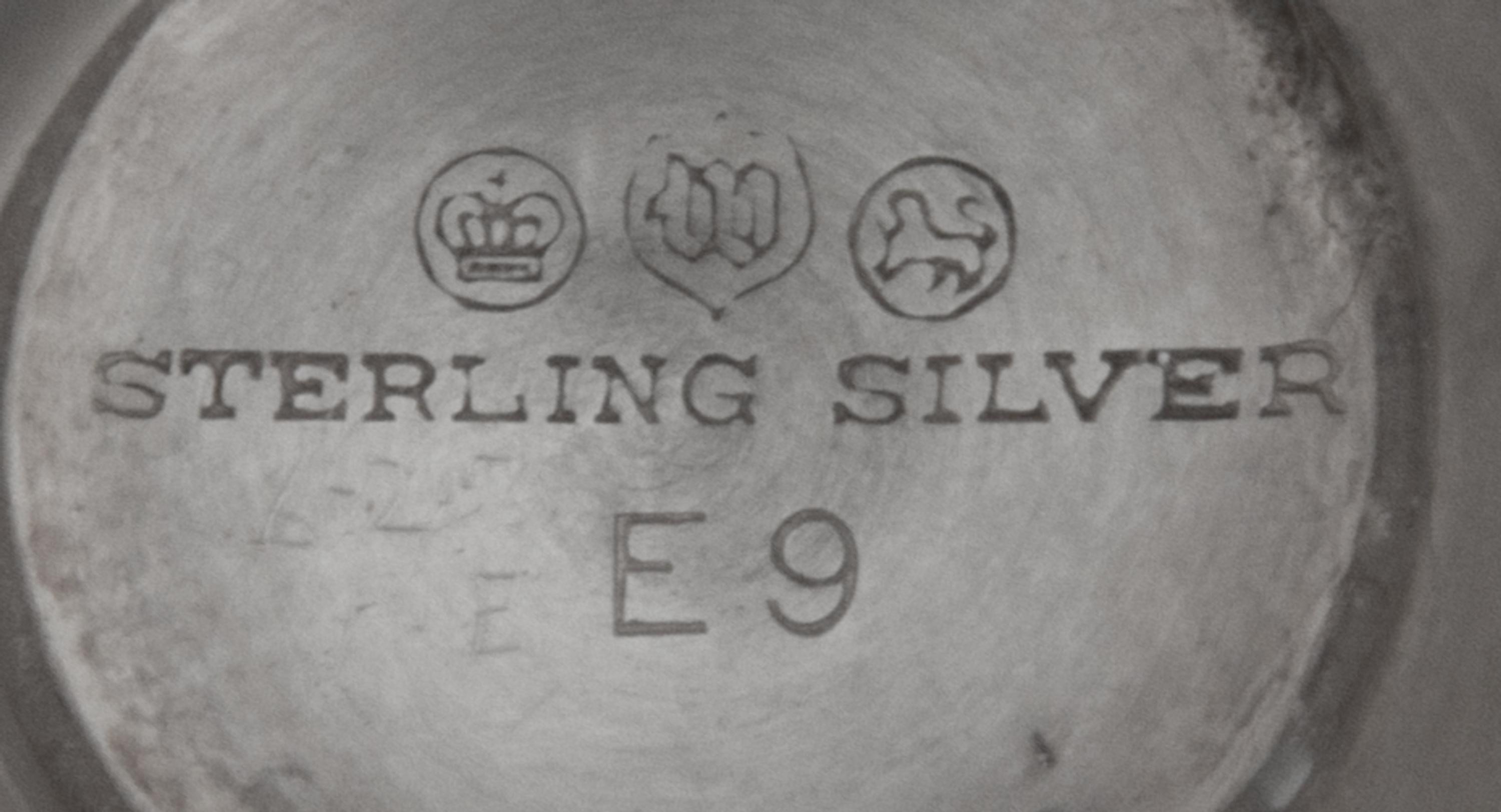 An American Silver Toothpick Holder, Watson Co., Attleboro, MA, or urn form with a gadroon rim and foot.