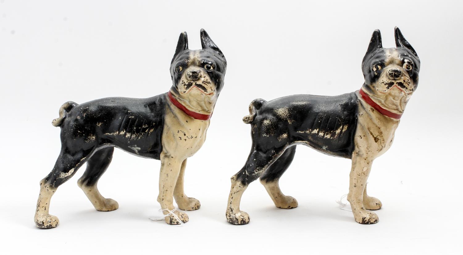 A Pair of Victorian Style Cast Iron Figural Door Stops Width 9 1/2 inches. — 19TH/20TH CENTURY