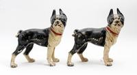 A Pair of Victorian Style Cast Iron Figural Door Stops Width 9 1/2 inches. — 19TH/20TH CENTURY