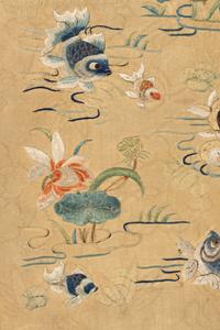 Three Chinese Embroidered Silk Panels