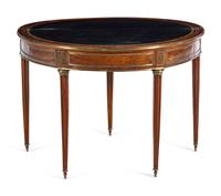 A Louis XVI Gilt Metal Mounted Mahogany Flip-Top Table