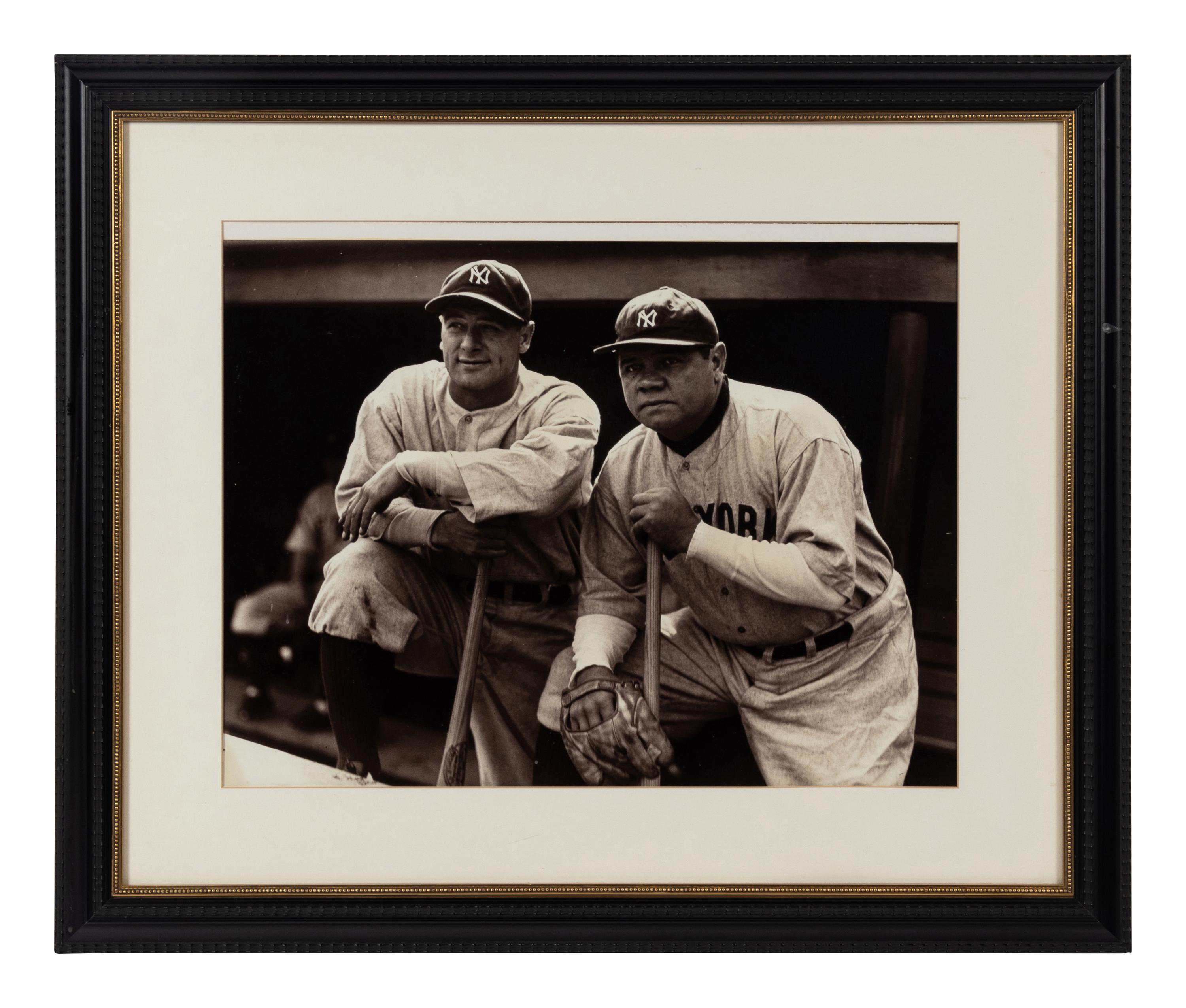 A Group of Five Large Scale Photographs Depicting Baseball Players Formerly Displayed at Mike Ditka’s Restaurant