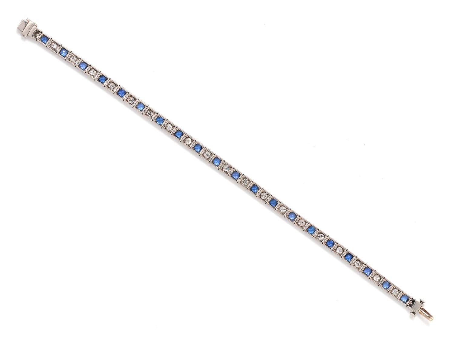 DIAMOND AND SAPPHIRE BRACELET