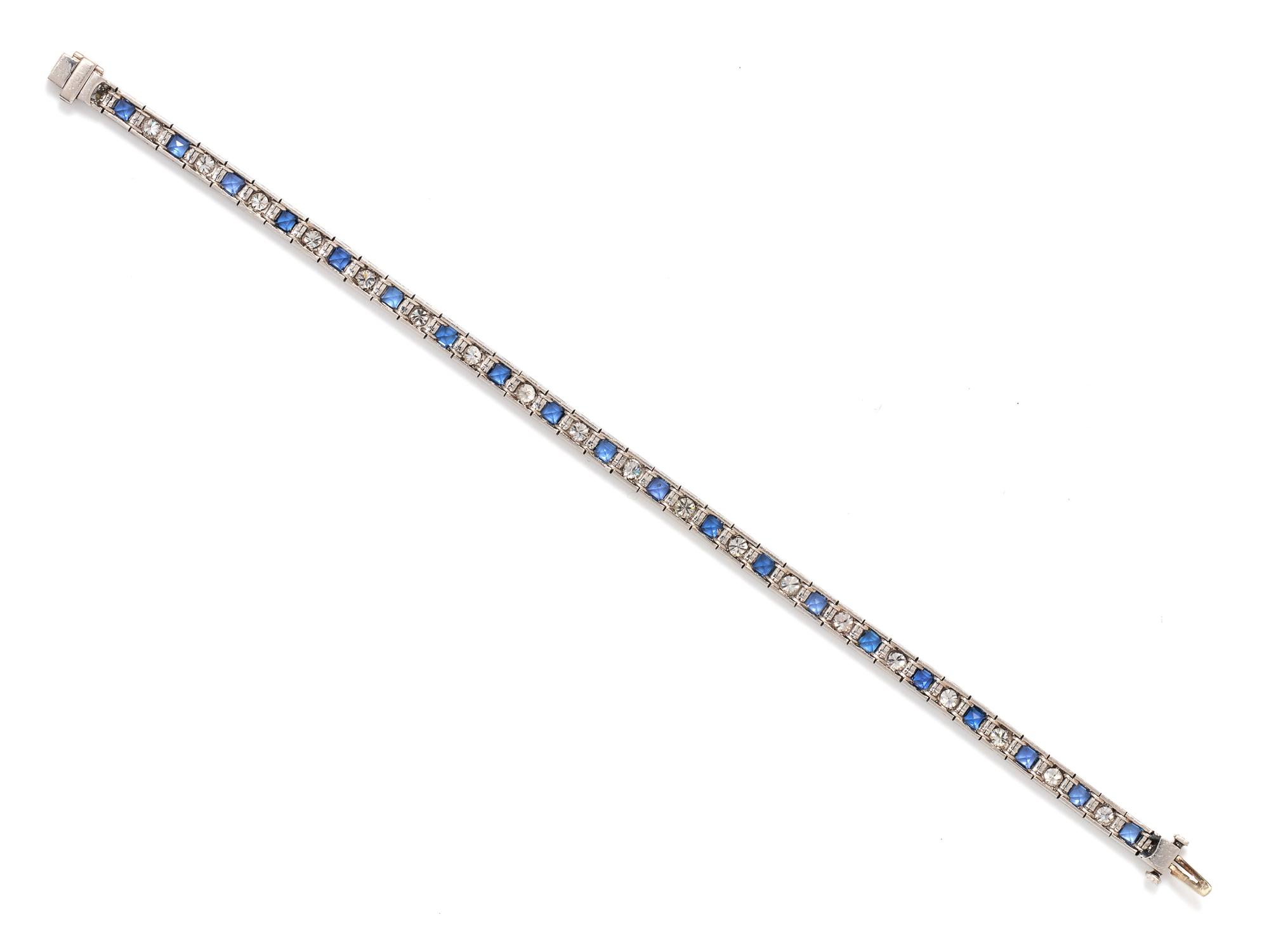 DIAMOND AND SAPPHIRE BRACELET