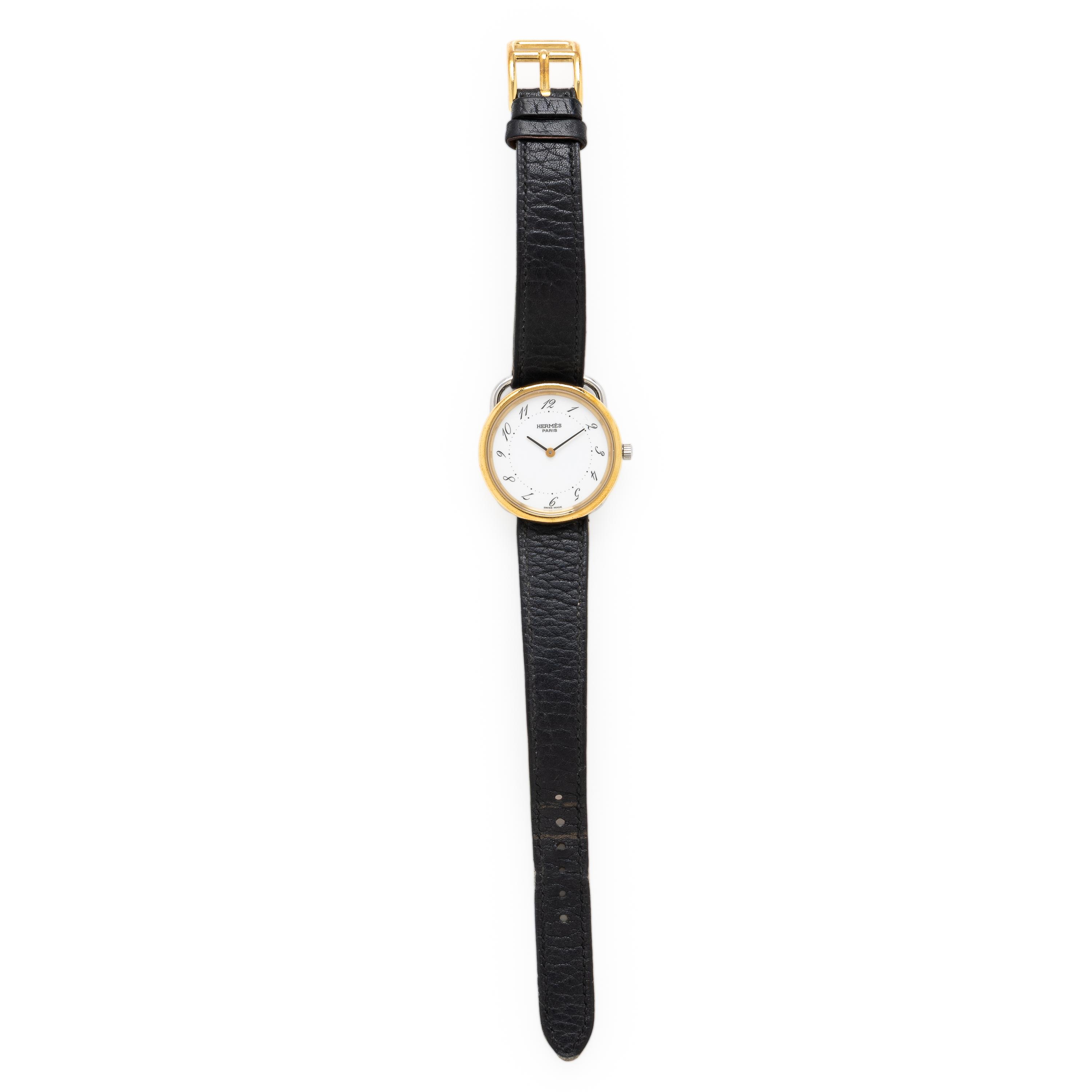 Hermès, Two-Tone Steel 'Arceau' Watch, with Box