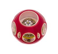 Baccarat, , a double overlay with mushroom center miniature paperweight