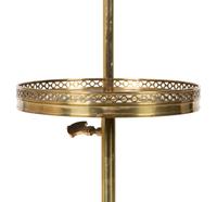 A Directoire Style Brass Floor Lamp Table