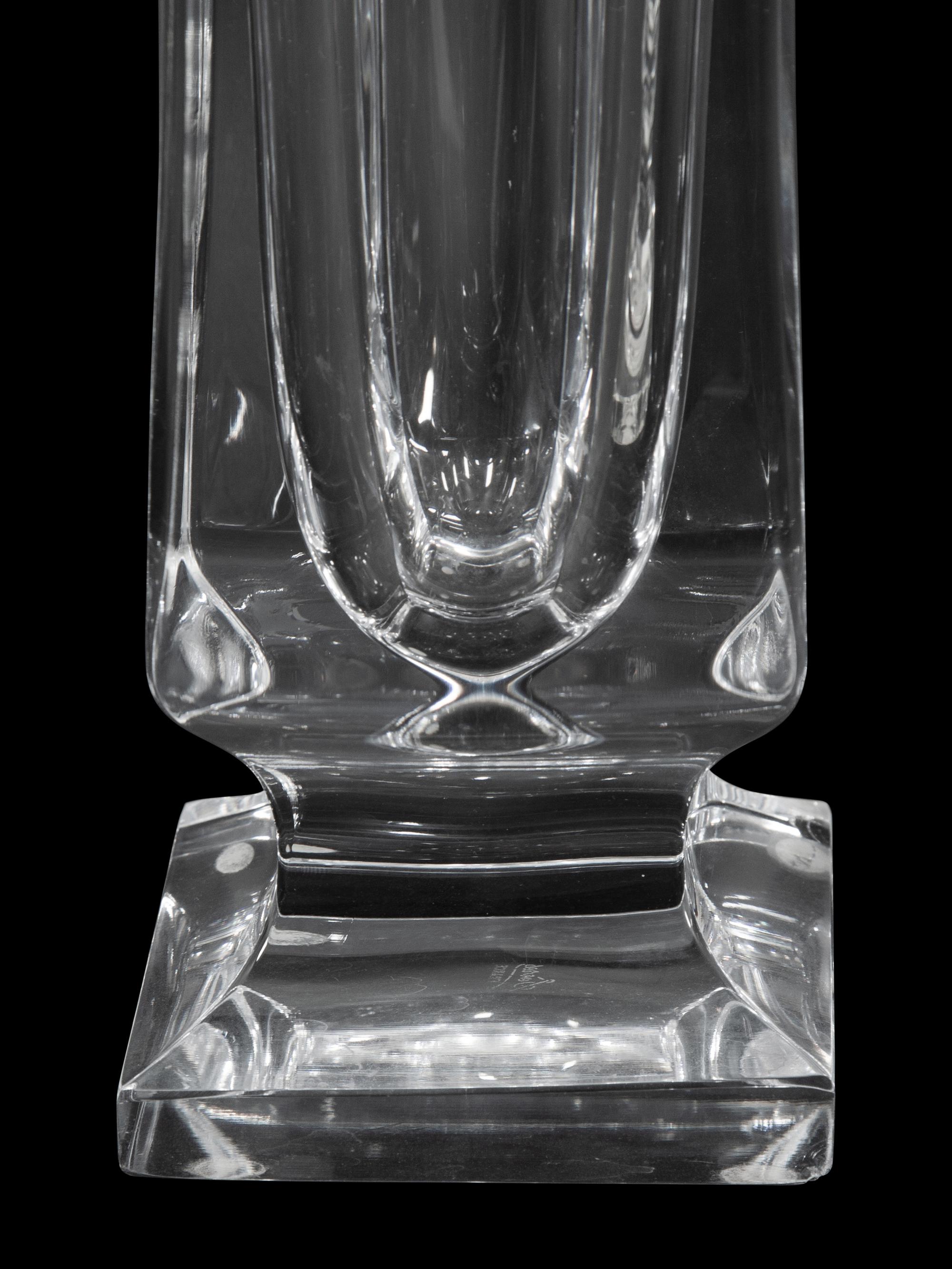 A Baccarat Campana Form Vase