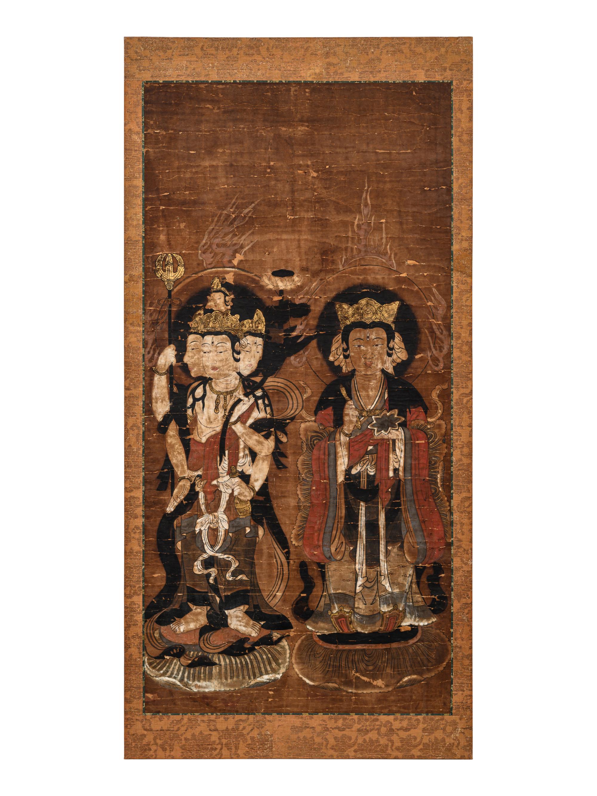 A Set of Six Japanese 'Buddhist' Paintings