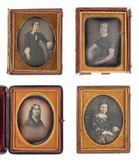 [EARLY PHOTOGRAPHY]. 17 quarter plate daguerreotypes of lovely young women.