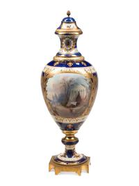 A Gilt Bronze Mounted Sèvres Style Porcelain Vase and Cover