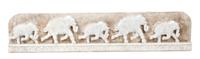 A Marble Frieze of Parade Elephants Height 9 x width 44 inches. — RAJASTHAN, INDIA, 18TH CENTURY