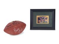A Group of Football Hall of Fame Signed Autograph Items Including Joe Montana and Brian Urlacher,