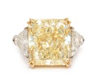 Fancy Yellow Diamond and Diamond Ring, Oscar Heyman & Brothers
