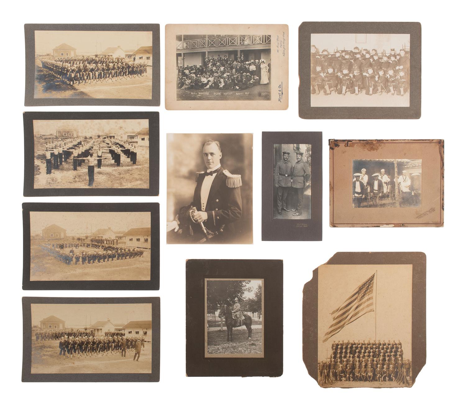 [MILITARIA]. 50+ photographs of military subjects in the United States and abroad.
