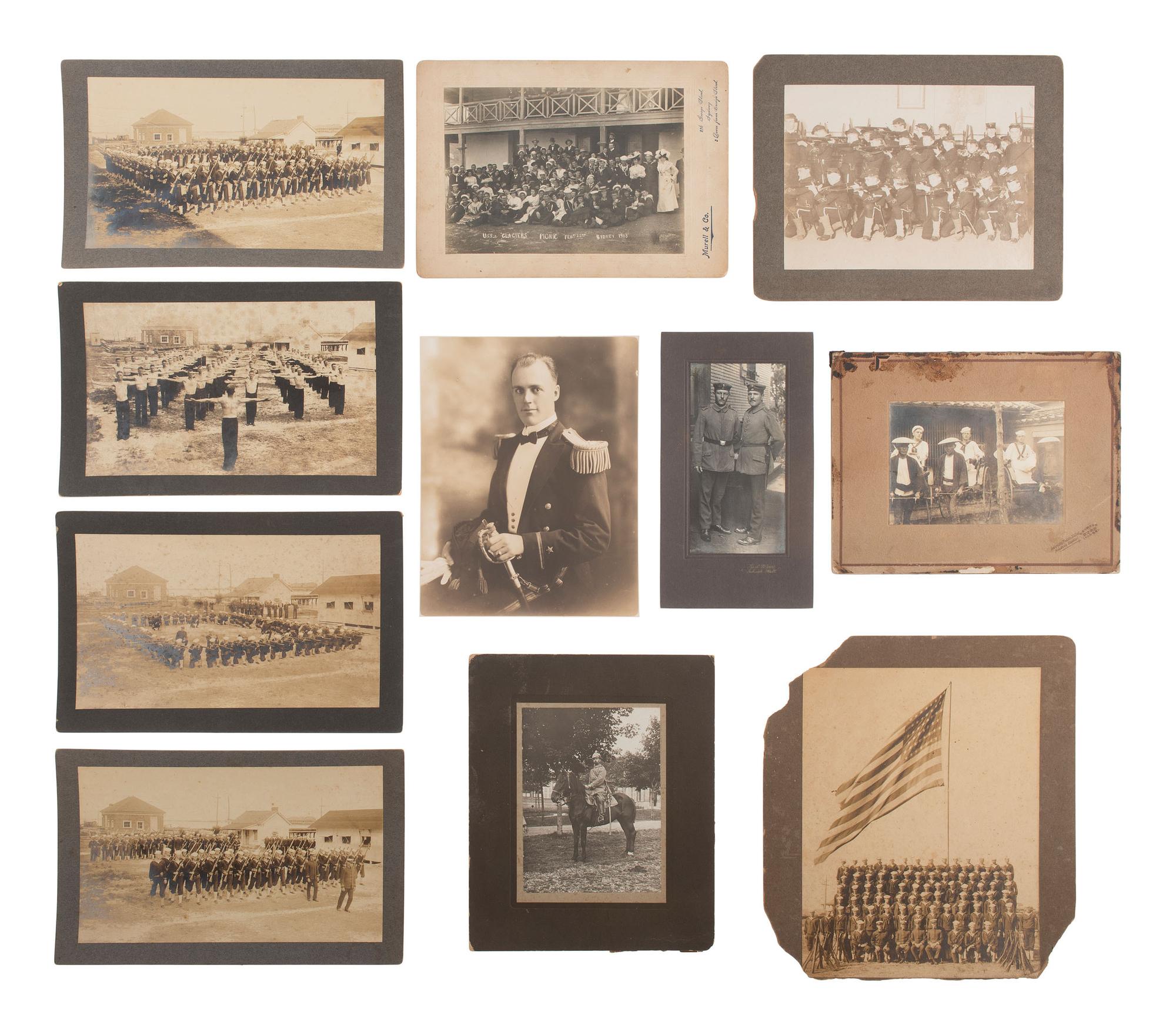 [MILITARIA]. 50+ photographs of military subjects in the United States and abroad.