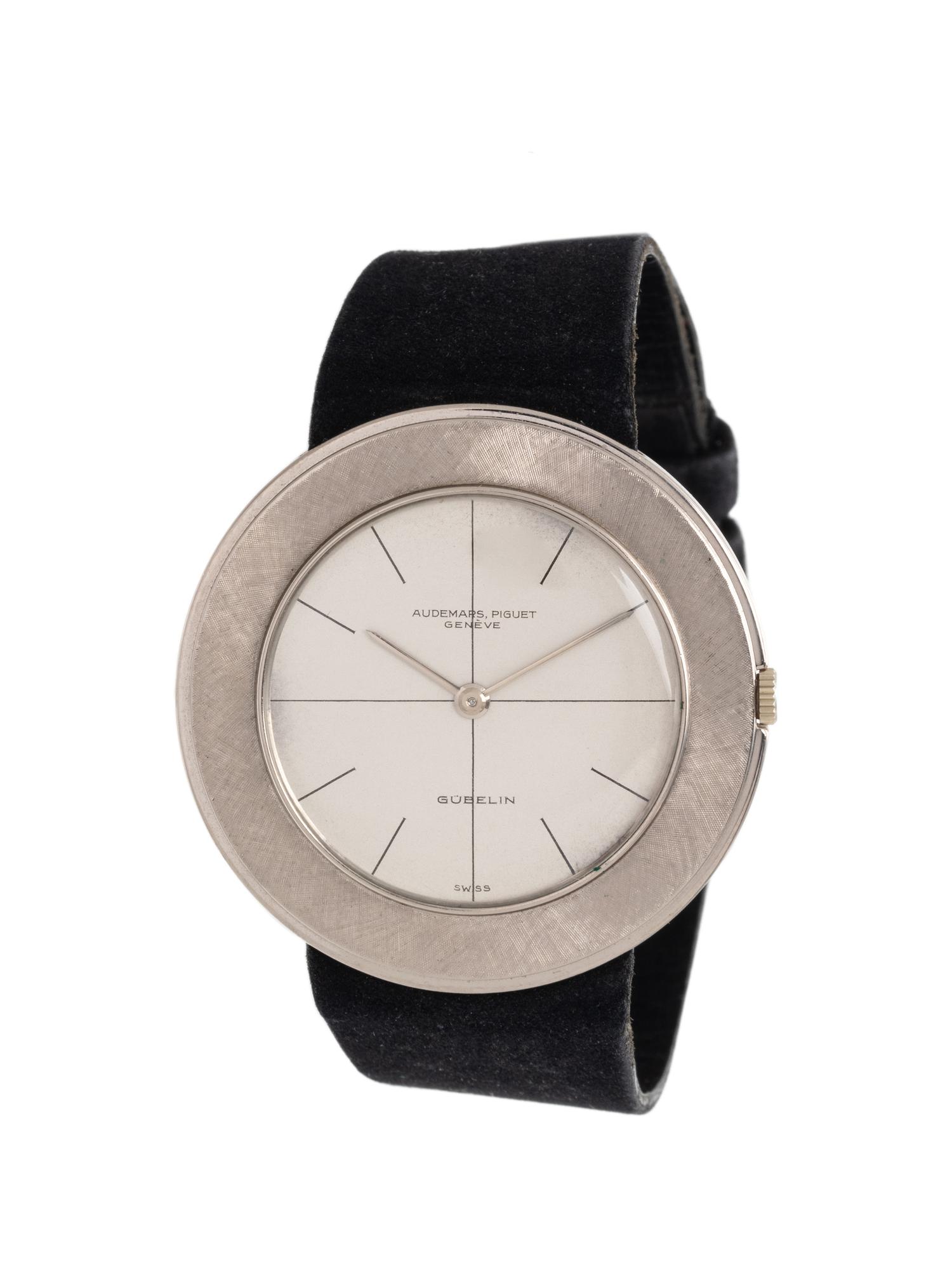 AUDEMARS PIGUET, GÜBELIN, REF. 5093 18K WHITE GOLD 'ULTRA-THIN' WRISTWATCH