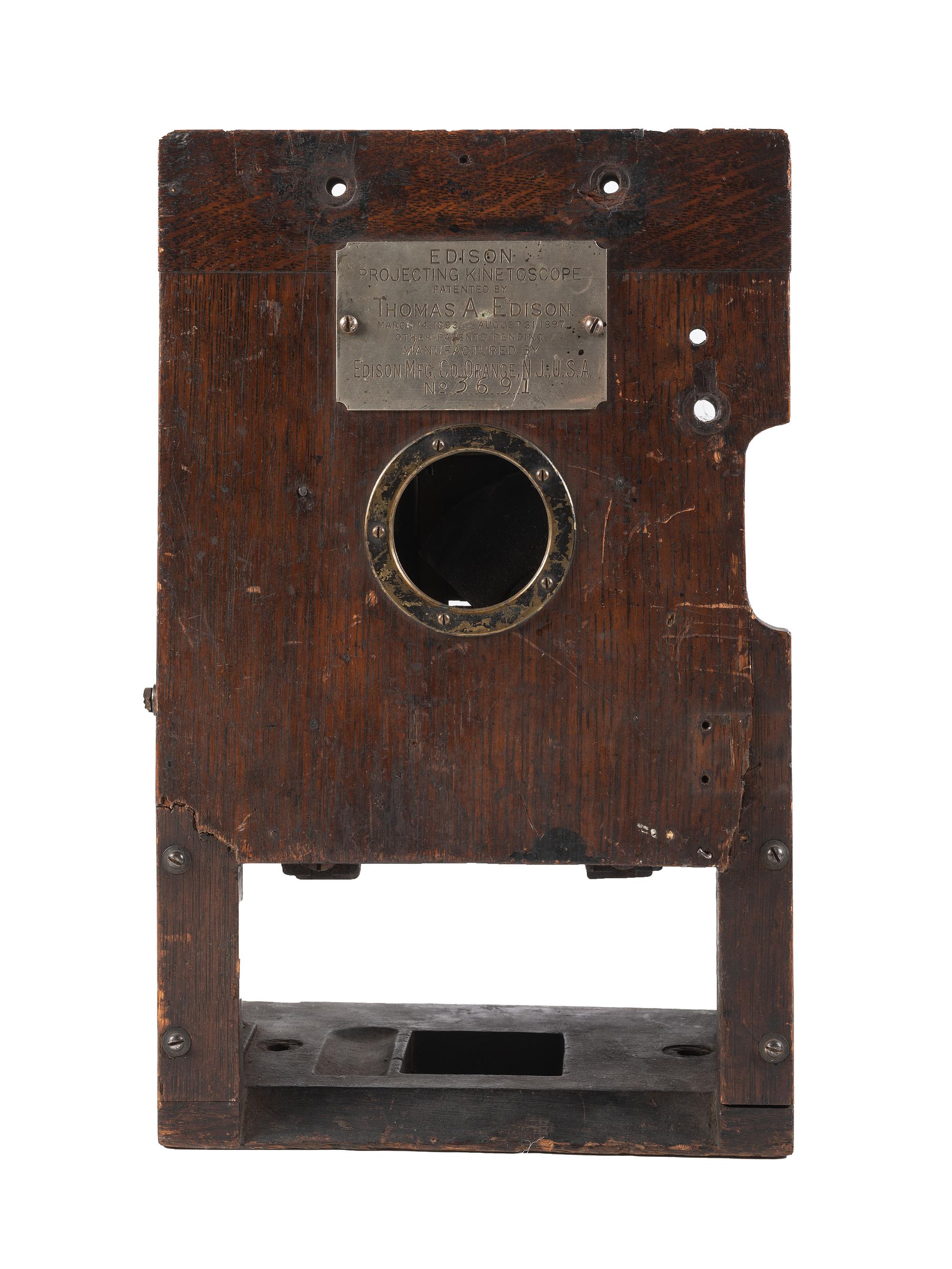 [EDISON, Thomas A. (1847-1931)]. Edison Projecting Kinetoscope, No. 3691. Edison Mfg. Co., Orange, NJ. Ca early 20th century.