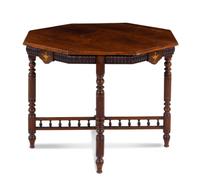 An Edwardian Style Rosewood and Marquetry Table
