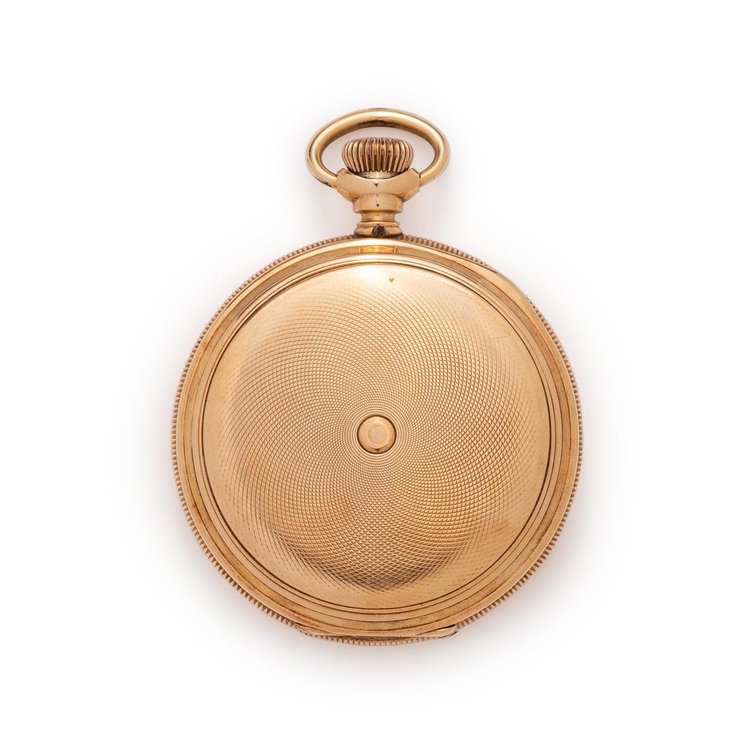 ELGIN, 14K YELLOW GOLD HUNTER CASE POCKET WATCH
