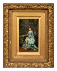 Portrait of a Woman in a Blue Gown