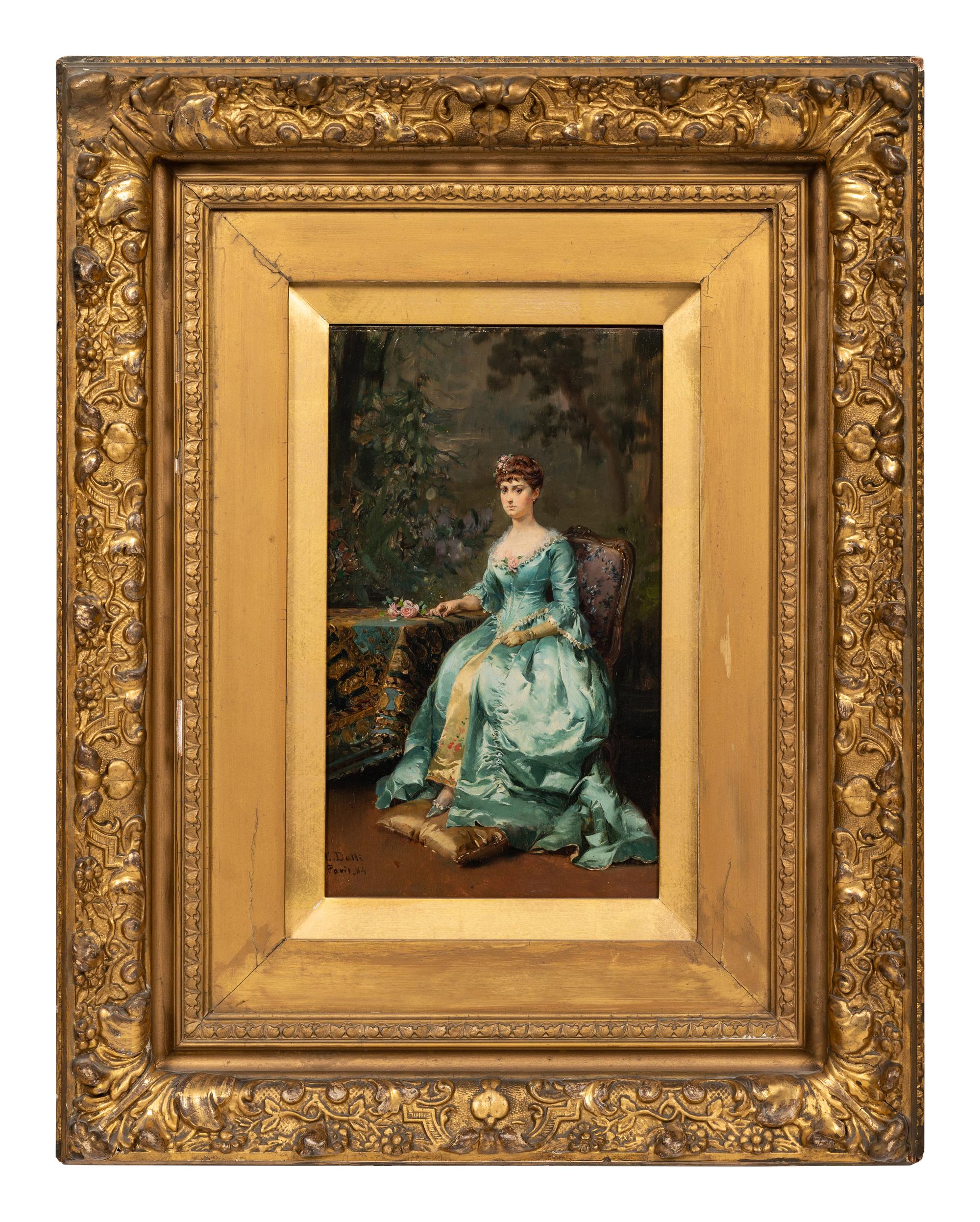 Portrait of a Woman in a Blue Gown