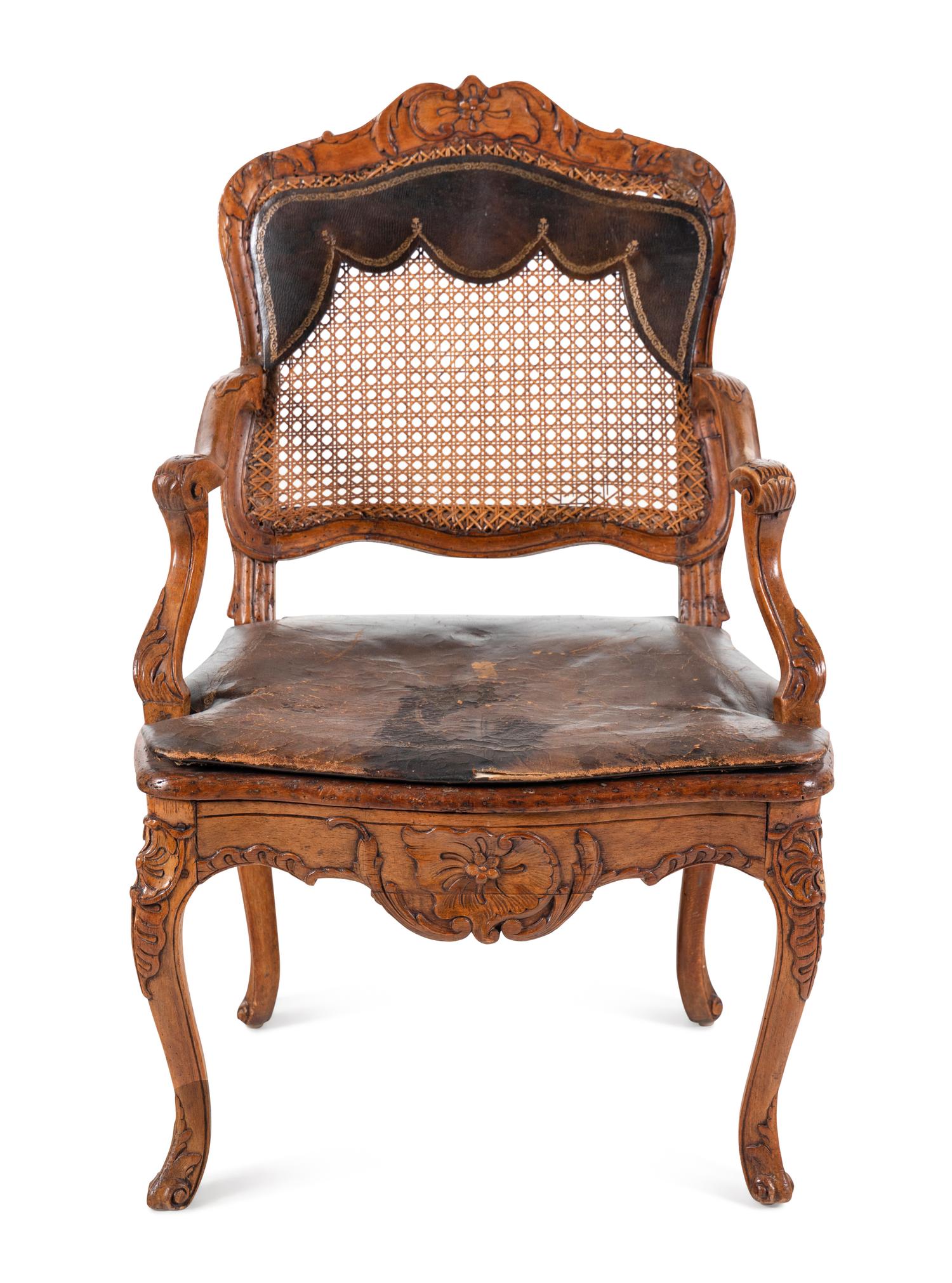A Régence Walnut Fauteuil