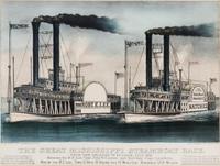 CURRIER and IVES, publishers The Great Mississippi Steamboat Race: from New Orleans to St. Louis, July 1870. New York, c. 1872.