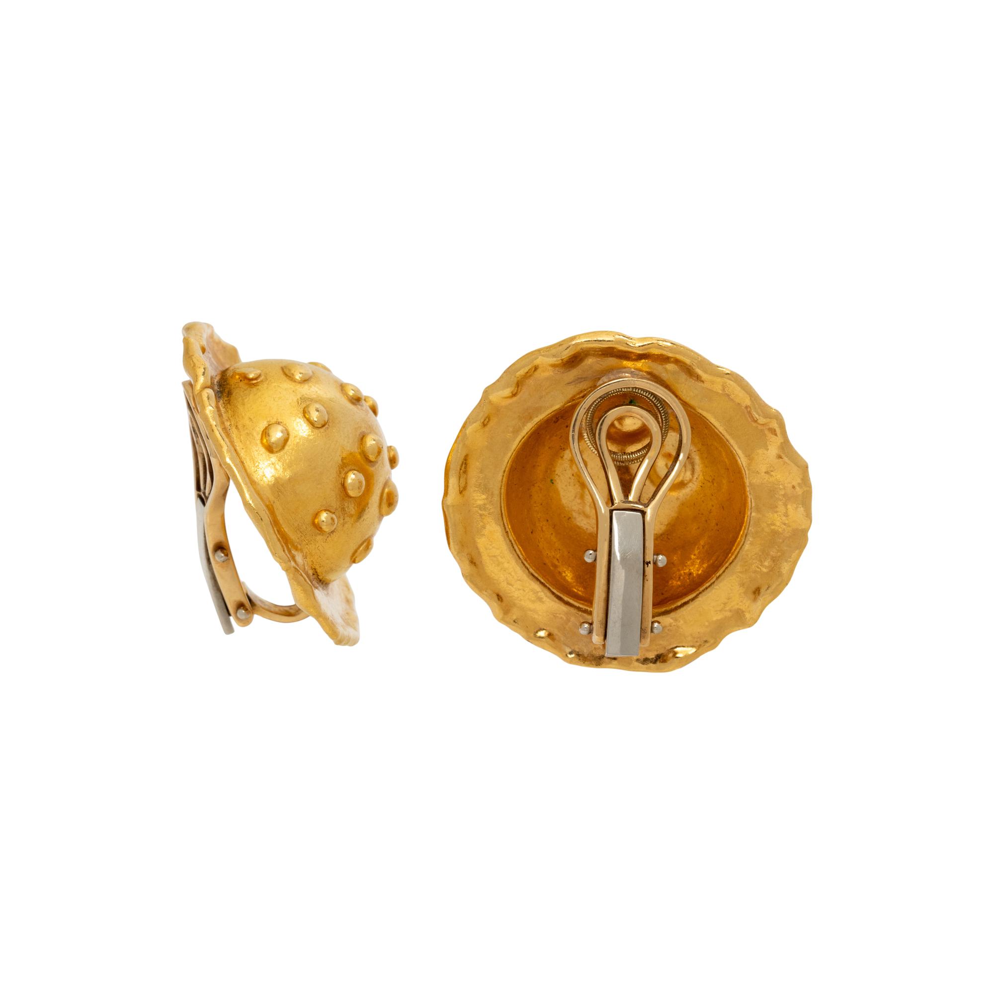 HIGH KARAT GOLD CLIP EARRINGS