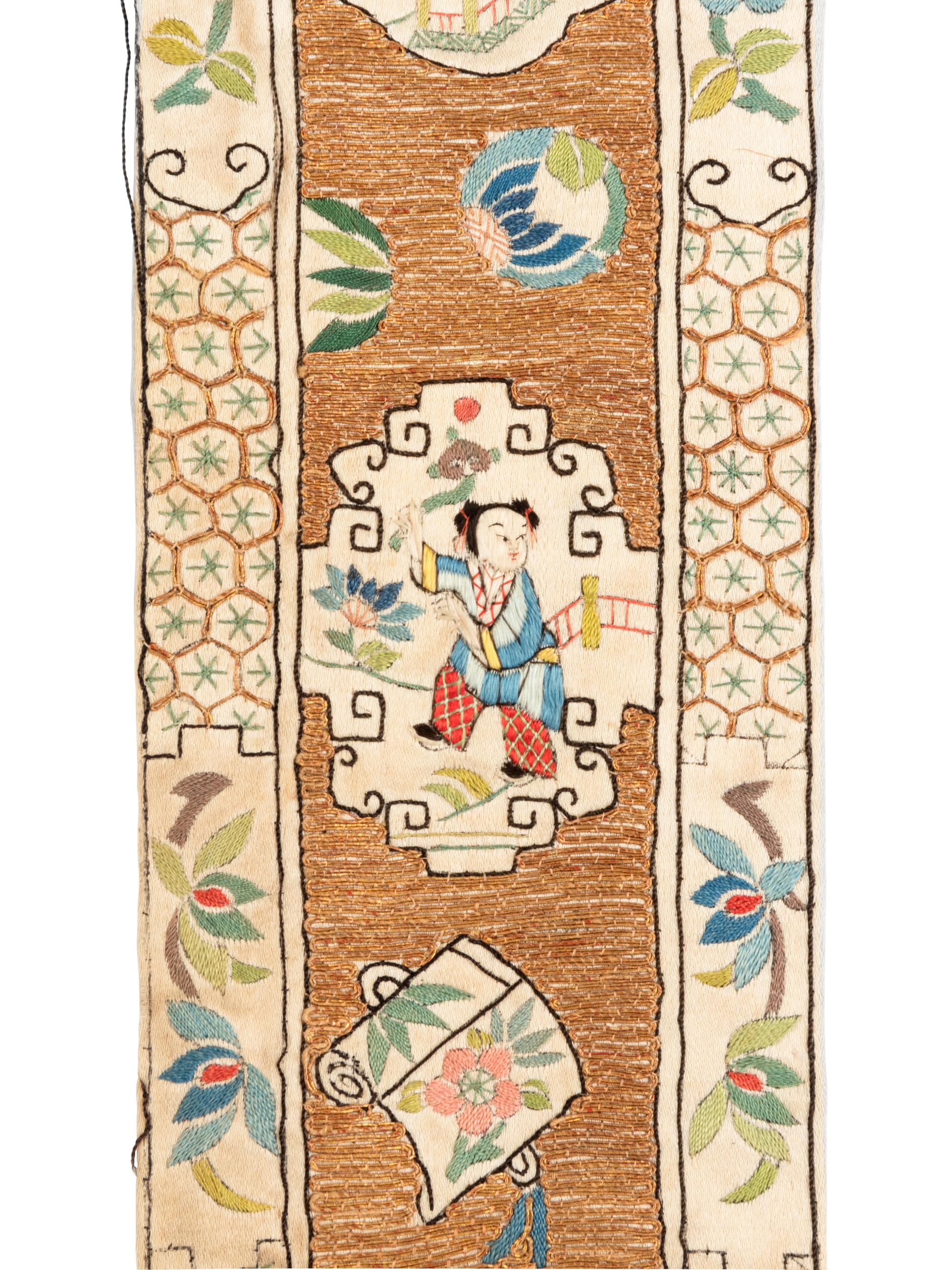 Seven Chinese Embroidered Silk Textiles