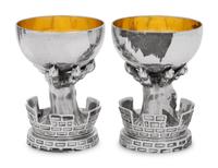 A Pair of Silver Salt Cellars