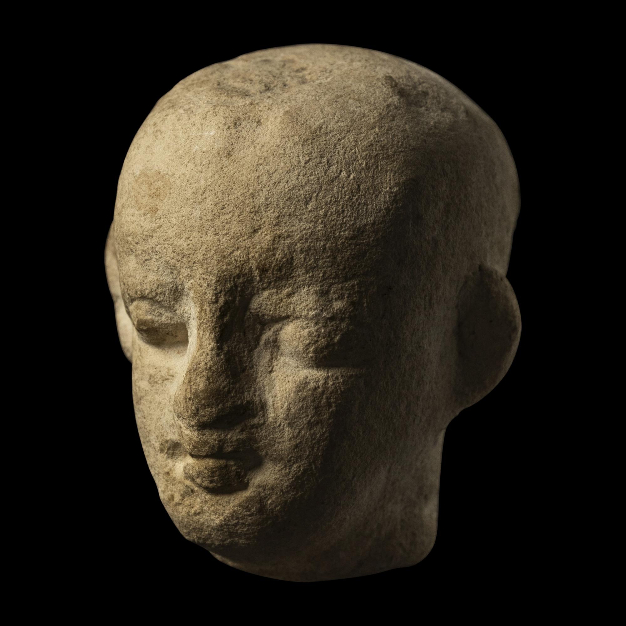 An Egyptian Limestone Head