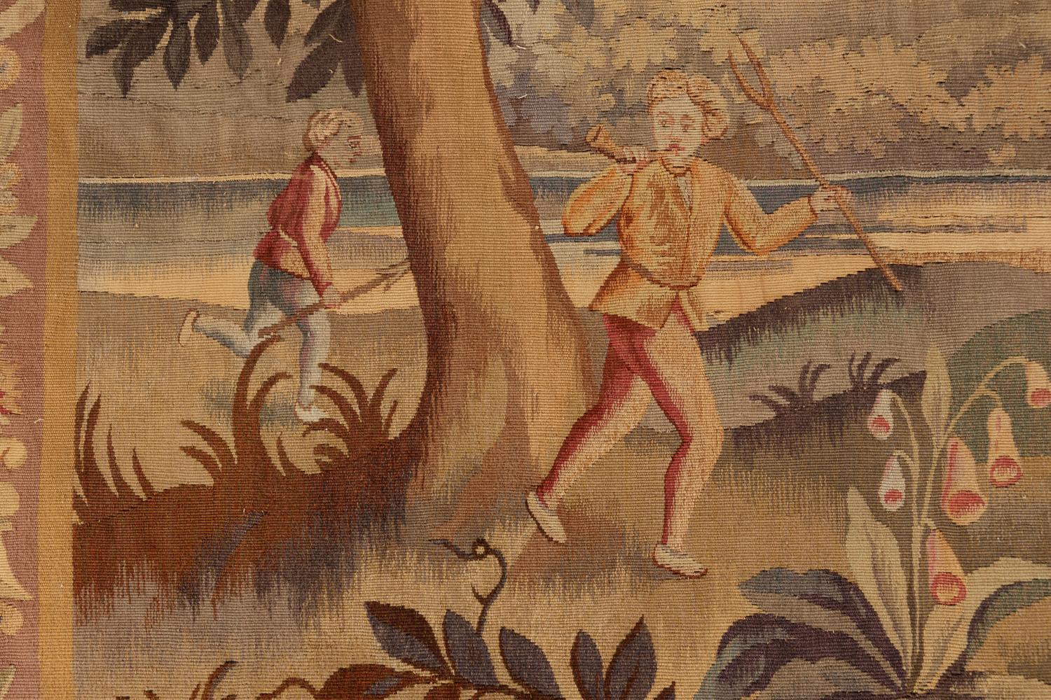 An Aubusson Style Wool Tapestry