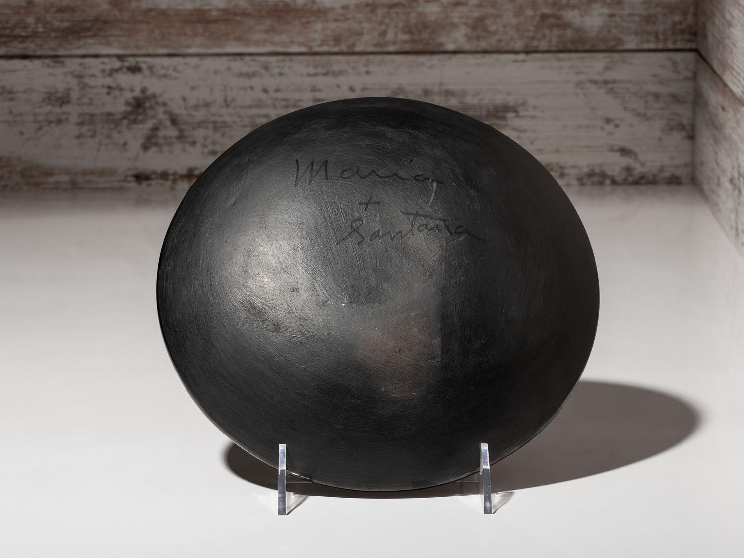 Blackware Pottery Bowl with Gunmetal Finish, 1943-1956