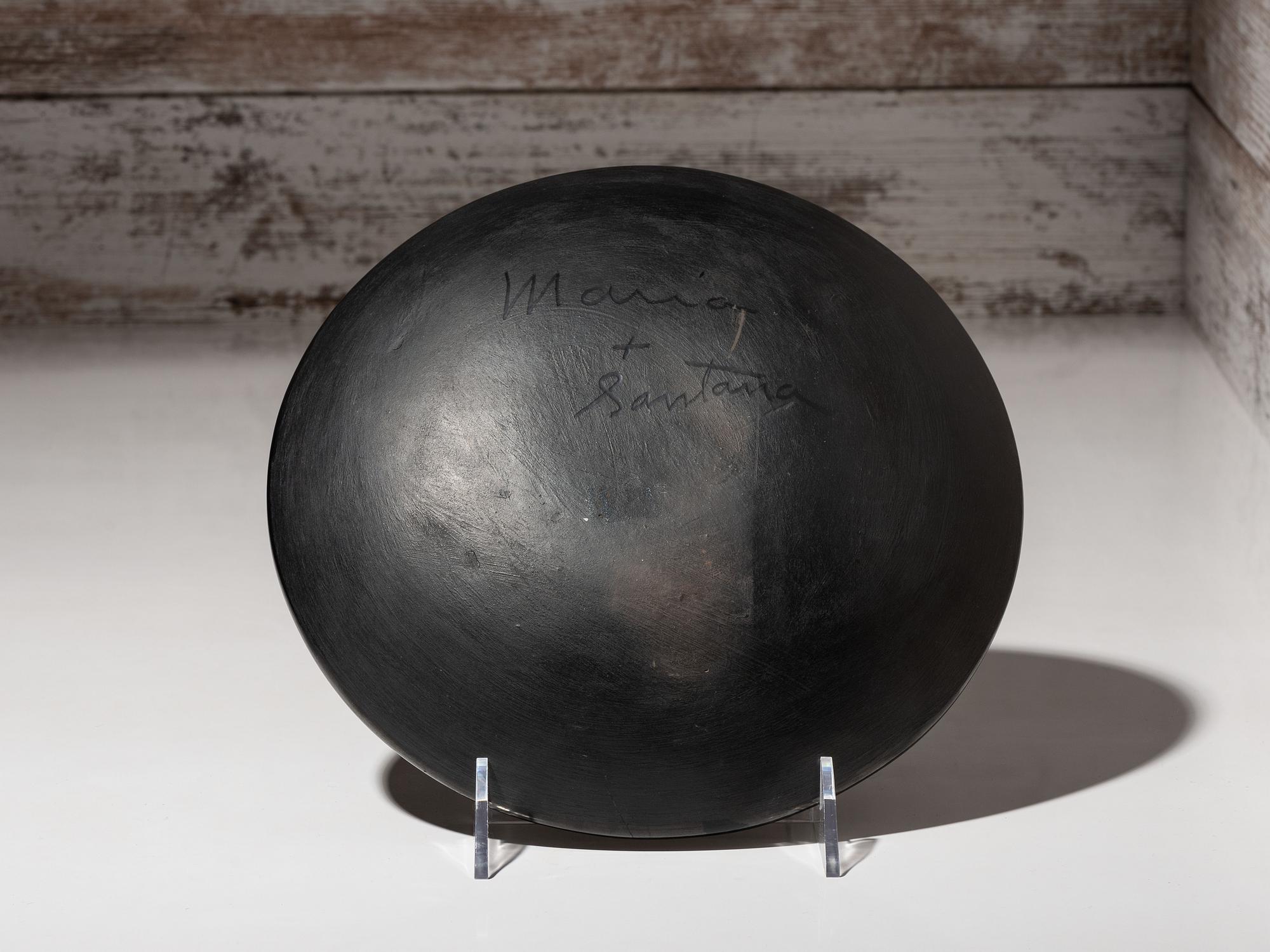 Blackware Pottery Bowl with Gunmetal Finish, 1943-1956