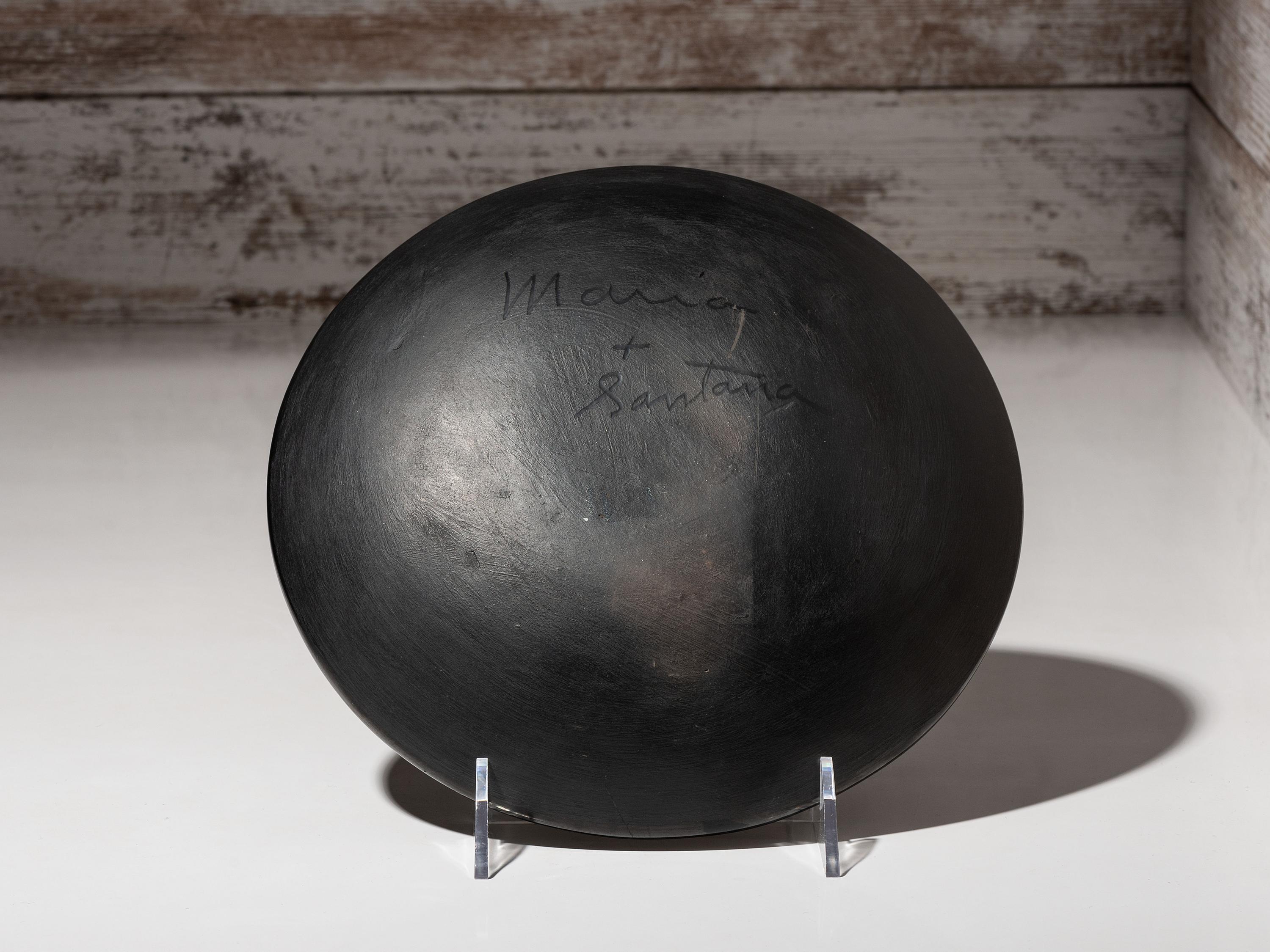 Blackware Pottery Bowl with Gunmetal Finish, 1943-1956