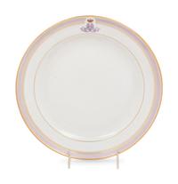 A Russian Porcelain Plate from the Everyday Service of Grand Duke Alexander Alexandrovich