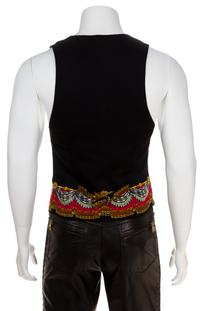 A Gianni Versace Black Wool Vest, Size 46.