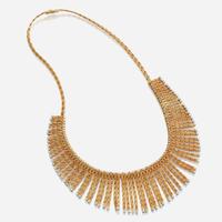 A gold and diamond necklace