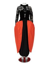 Givenchy Haute Couture Velvet and Taffeta Dress with Rolled Neck, Fall 1978