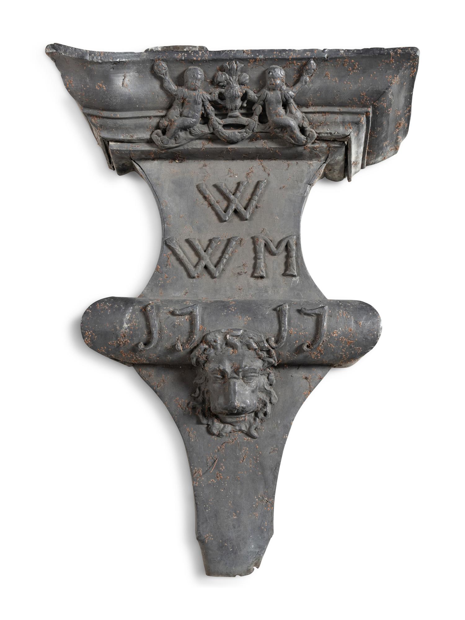 An English Lead Drain Hopper and Downpipe