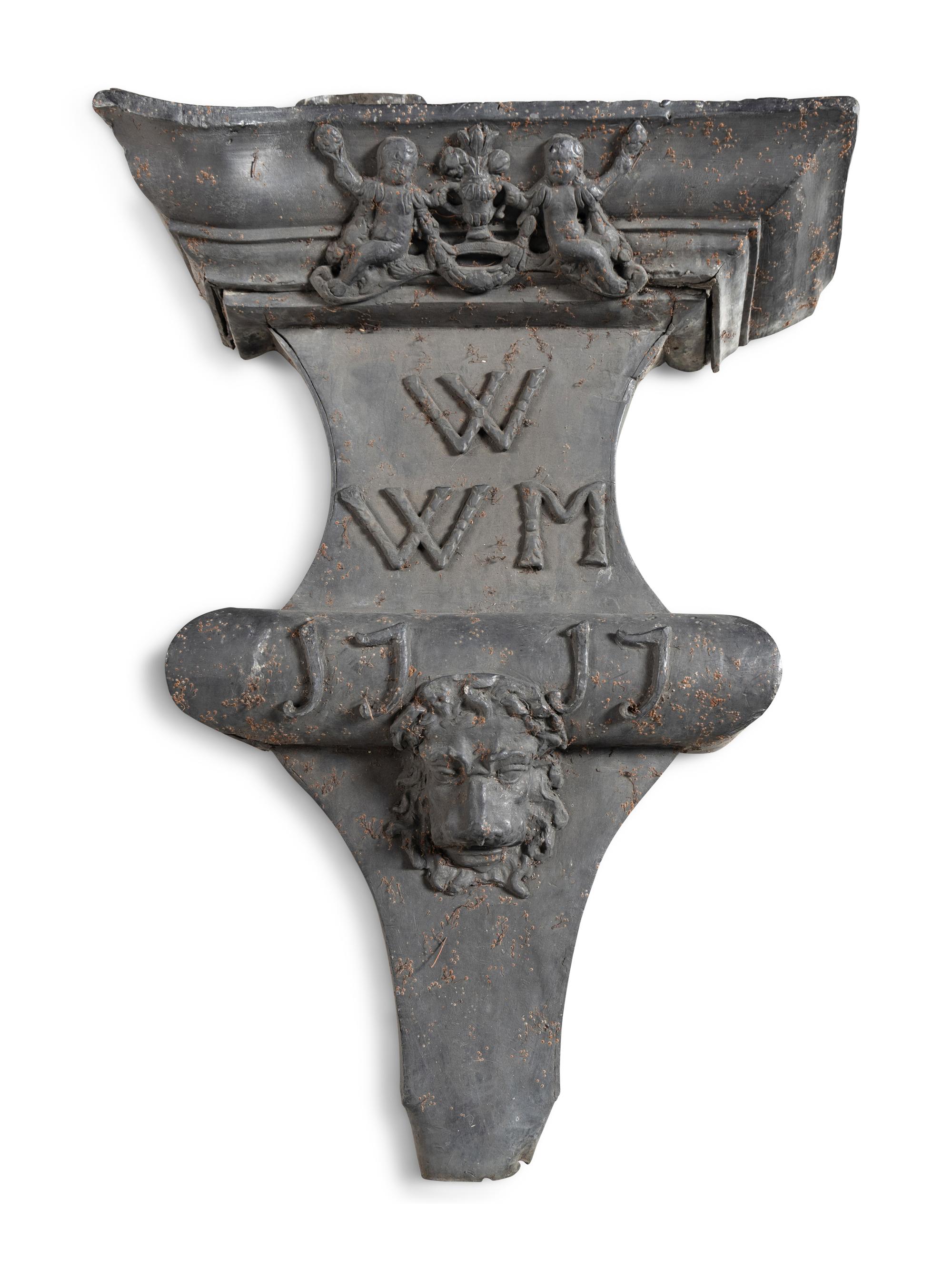 An English Lead Drain Hopper and Downpipe