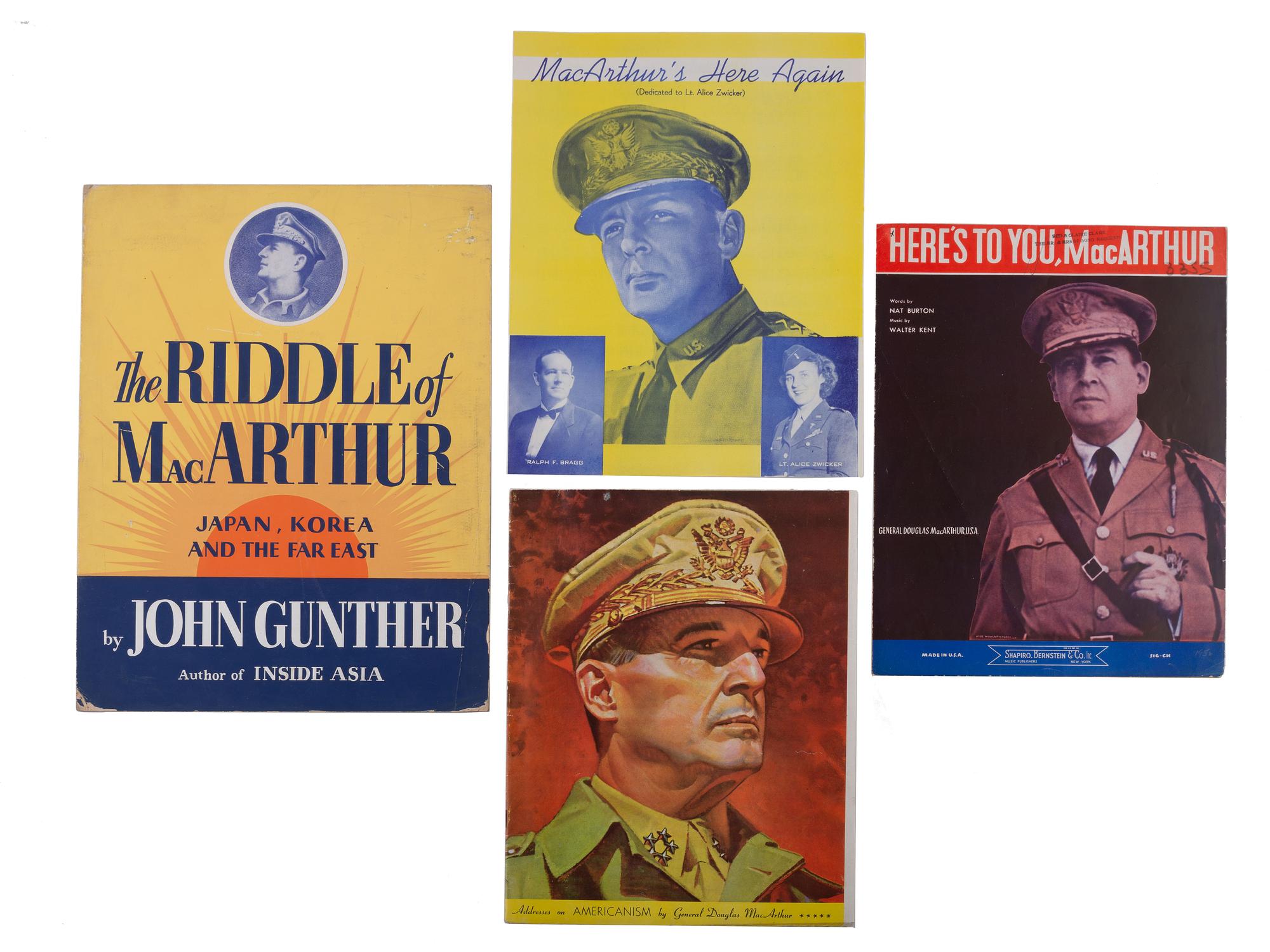 [WORLD WAR II]. Ephemera related to Douglas McArthur [ With :] Arthur MacArthur and WWII ephemera.