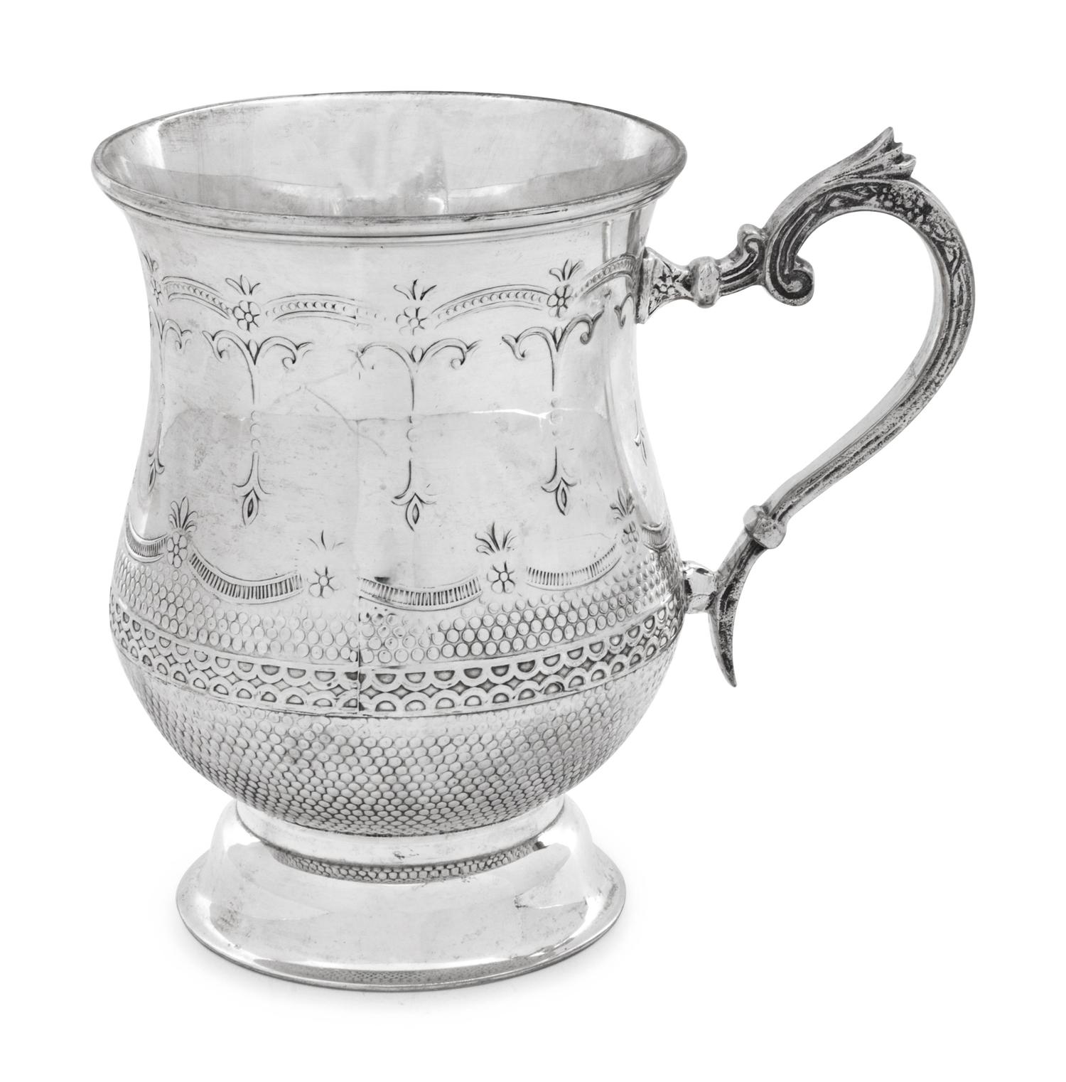 A Set of Twelve Silver-Plate Cups with Handles