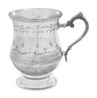 A Set of Twelve Silver-Plate Cups with Handles