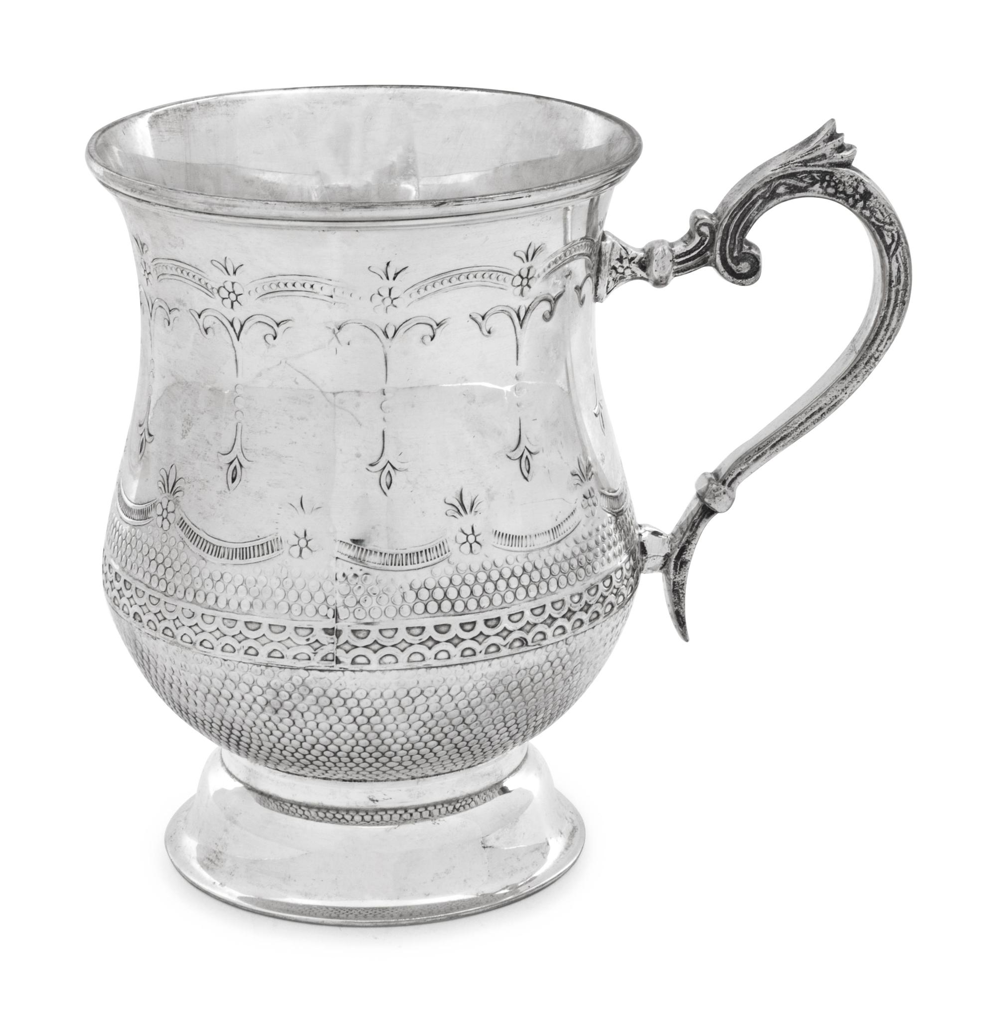 A Set of Twelve Silver-Plate Cups with Handles